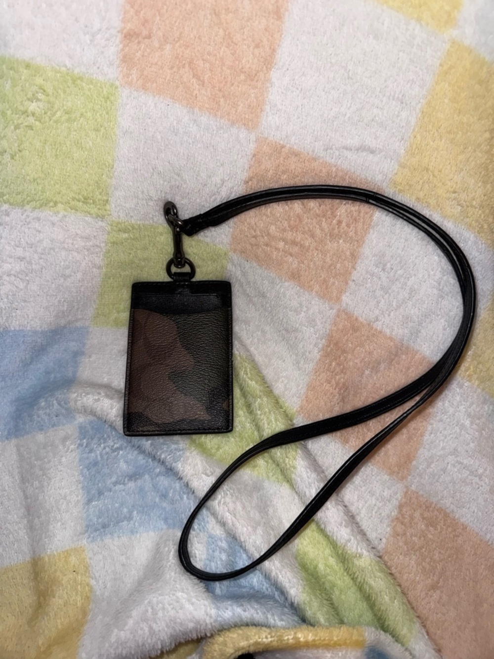 Coach Camouflage Card Holder Lanyard
